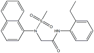 N-(2-ethylphenyl)-2-[(methylsulfonyl)(1-naphthyl)amino]acetamide 구조식 이미지