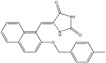 5-({2-[(4-methylbenzyl)oxy]-1-naphthyl}methylene)-2,4-imidazolidinedione 구조식 이미지