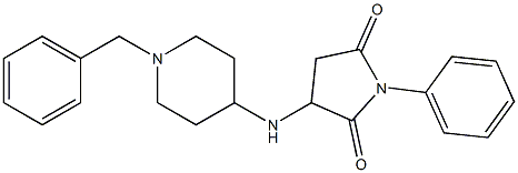 3-[(1-benzyl-4-piperidinyl)amino]-1-phenyl-2,5-pyrrolidinedione 구조식 이미지