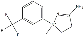 3-amino-1-methyl-1-[3-(trifluoromethyl)phenyl]-4,5-dihydro-1H-pyrazol-1-ium Structure