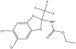 ethyl 5,6-dichloro-2-(trifluoromethyl)-1,3-benzodioxol-2-ylcarbamate 구조식 이미지