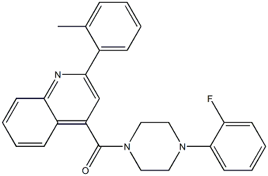 4-{[4-(2-fluorophenyl)-1-piperazinyl]carbonyl}-2-(2-methylphenyl)quinoline 구조식 이미지