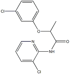 2-(3-chlorophenoxy)-N-(3-chloro-2-pyridinyl)propanamide 구조식 이미지