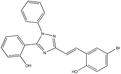 4-bromo-2-{2-[5-(2-hydroxyphenyl)-1-phenyl-1H-1,2,4-triazol-3-yl]vinyl}phenol Structure