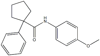 N-(4-methoxyphenyl)-1-phenylcyclopentanecarboxamide 구조식 이미지