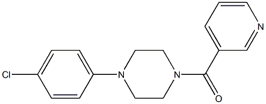 1-(4-chlorophenyl)-4-(3-pyridinylcarbonyl)piperazine Structure