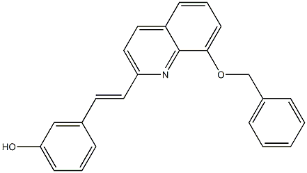 3-{2-[8-(benzyloxy)-2-quinolinyl]vinyl}phenol Structure