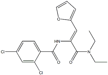 2,4-dichloro-N-[1-[(diethylamino)carbonyl]-2-(2-furyl)vinyl]benzamide 구조식 이미지