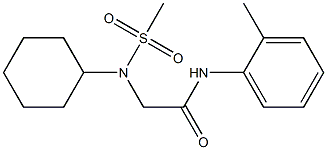 2-[cyclohexyl(methylsulfonyl)amino]-N-(2-methylphenyl)acetamide 구조식 이미지