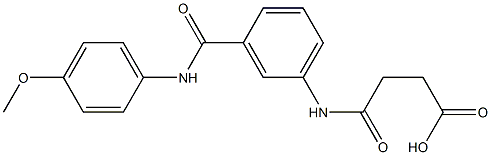 4-{3-[(4-methoxyanilino)carbonyl]anilino}-4-oxobutanoic acid 구조식 이미지