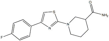 1-[4-(4-fluorophenyl)-1,3-thiazol-2-yl]-3-piperidinecarboxamide 구조식 이미지