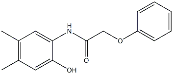 N-(2-hydroxy-4,5-dimethylphenyl)-2-phenoxyacetamide 구조식 이미지