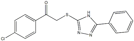 1-(4-chlorophenyl)-2-[(5-phenyl-4H-1,2,4-triazol-3-yl)sulfanyl]ethanone 구조식 이미지