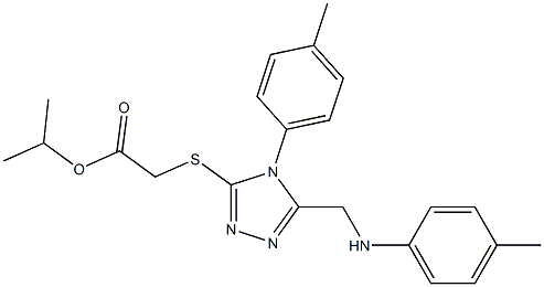 isopropyl {[4-(4-methylphenyl)-5-(4-toluidinomethyl)-4H-1,2,4-triazol-3-yl]sulfanyl}acetate 구조식 이미지