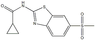 N-[6-(methylsulfonyl)-1,3-benzothiazol-2-yl]cyclopropanecarboxamide 구조식 이미지