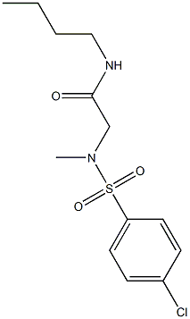 N-butyl-2-[[(4-chlorophenyl)sulfonyl](methyl)amino]acetamide Structure