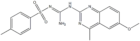 N-{amino[(6-methoxy-4-methyl-2-quinazolinyl)amino]methylene}-4-methylbenzenesulfonamide Structure