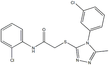 N-(2-chlorophenyl)-2-{[4-(3-chlorophenyl)-5-methyl-4H-1,2,4-triazol-3-yl]sulfanyl}acetamide Structure