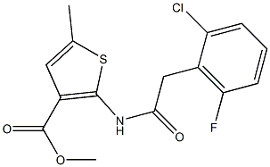 methyl 2-{[(2-chloro-6-fluorophenyl)acetyl]amino}-5-methyl-3-thiophenecarboxylate Structure