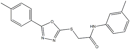 N-(3-methylphenyl)-2-{[5-(4-methylphenyl)-1,3,4-oxadiazol-2-yl]sulfanyl}acetamide Structure