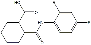 2-[(2,4-difluoroanilino)carbonyl]cyclohexanecarboxylic acid Structure