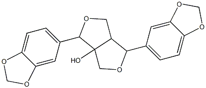 1,4-di(1,3-benzodioxol-5-yl)dihydro-1H,3H-furo[3,4-c]furan-3a(4H)-ol Structure