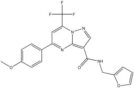 N-(2-furylmethyl)-5-(4-methoxyphenyl)-7-(trifluoromethyl)pyrazolo[1,5-a]pyrimidine-3-carboxamide Structure