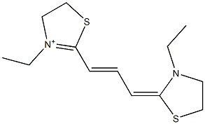 3-ethyl-2-[3-(3-ethyl-1,3-thiazolidin-2-ylidene)-1-propenyl]-4,5-dihydro-1,3-thiazol-3-ium Structure