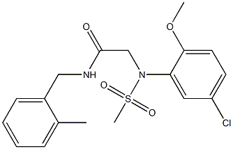 2-[5-chloro-2-methoxy(methylsulfonyl)anilino]-N-(2-methylbenzyl)acetamide Structure