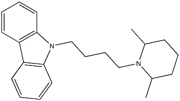 9-[4-(2,6-dimethylpiperidin-1-yl)butyl]-9H-carbazole Structure