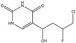 5-(4-chloro-3-fluoro-1-hydroxybutyl)-2,4(1H,3H)-pyrimidinedione Structure