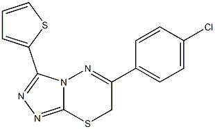 6-(4-chlorophenyl)-3-(2-thienyl)-7H-[1,2,4]triazolo[3,4-b][1,3,4]thiadiazine Structure