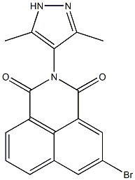 5-bromo-2-(3,5-dimethyl-1H-pyrazol-4-yl)-1H-benzo[de]isoquinoline-1,3(2H)-dione 구조식 이미지