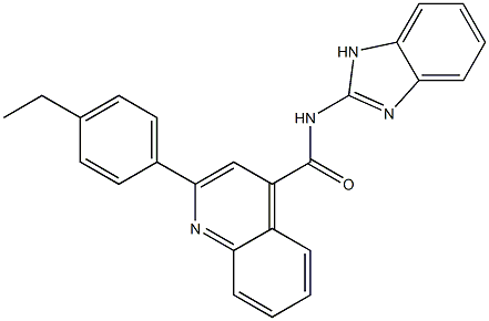 N-(1H-benzimidazol-2-yl)-2-(4-ethylphenyl)-4-quinolinecarboxamide 구조식 이미지