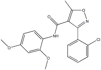 3-(2-chlorophenyl)-N-(2,4-dimethoxyphenyl)-5-methyl-4-isoxazolecarboxamide 구조식 이미지