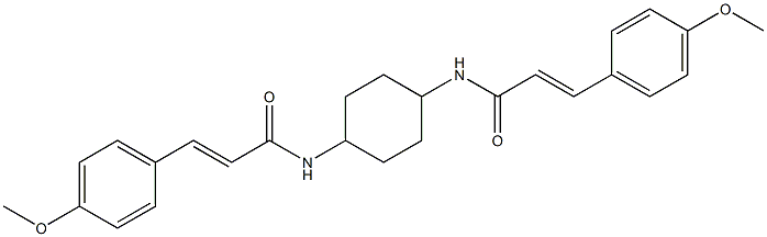 3-(4-methoxyphenyl)-N-(4-{[3-(4-methoxyphenyl)acryloyl]amino}cyclohexyl)acrylamide 구조식 이미지