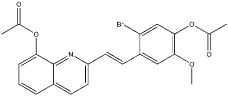 2-{2-[4-(acetyloxy)-2-bromo-5-methoxyphenyl]vinyl}-8-quinolinyl acetate 구조식 이미지