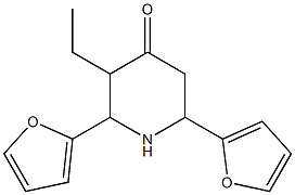 3-ethyl-2,6-di(2-furyl)-4-piperidinone 구조식 이미지