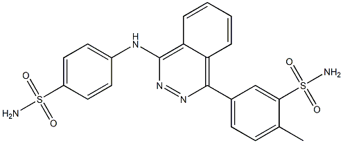 5-{4-[4-(aminosulfonyl)anilino]-1-phthalazinyl}-2-methylbenzenesulfonamide 구조식 이미지