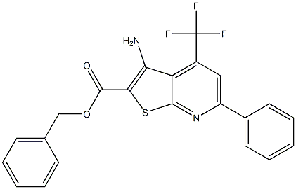 benzyl 3-amino-6-phenyl-4-(trifluoromethyl)thieno[2,3-b]pyridine-2-carboxylate Structure