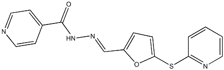 N'-{[5-(2-pyridinylsulfanyl)-2-furyl]methylene}isonicotinohydrazide 구조식 이미지