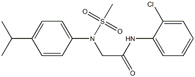 N-(2-chlorophenyl)-2-[4-isopropyl(methylsulfonyl)anilino]acetamide 구조식 이미지