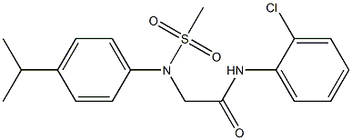 N-(2-chlorophenyl)-2-[4-isopropyl(methylsulfonyl)anilino]acetamide Structure