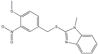 2-({3-nitro-4-methoxybenzyl}sulfanyl)-1-methyl-1H-benzimidazole Structure