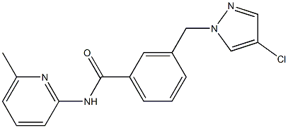 3-[(4-chloro-1H-pyrazol-1-yl)methyl]-N-(6-methyl-2-pyridinyl)benzamide Structure