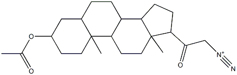 2-[3-(acetyloxy)-10,13-dimethylhexadecahydro-1H-cyclopenta[a]phenanthren-17-yl]-2-oxoethanediazonium 구조식 이미지