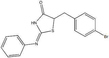 5-(4-bromobenzyl)-2-(phenylimino)-1,3-thiazolidin-4-one Structure