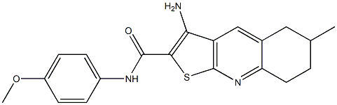 3-amino-N-(4-methoxyphenyl)-6-methyl-5,6,7,8-tetrahydrothieno[2,3-b]quinoline-2-carboxamide Structure