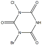 Chlorobromoisocyanurate 구조식 이미지