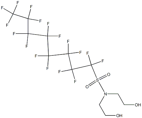 Perfluorooctylsulfonyl diethanolamine 구조식 이미지